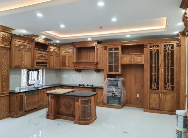 Nội thất Văn Phú Phát - Tủ bếp gỗ tự nhiên, bàn đảo cao cấp