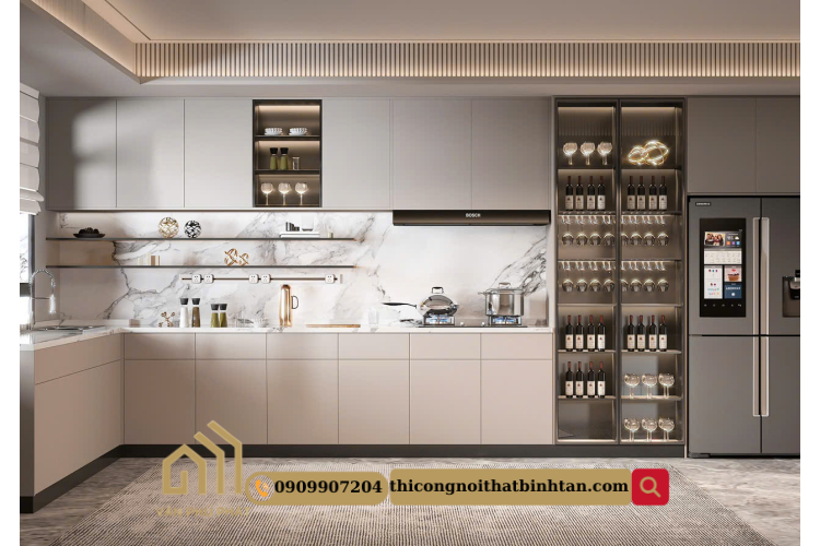 Nội thất không gian bếp cổ điển