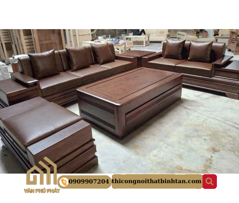 sofa gỗ sồi